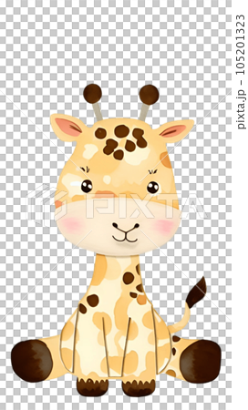 Illustration of a watercolor giraffe Illustration of a watercolor giraffe 105201323