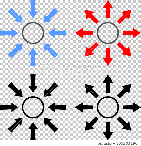 Illustration of a shrinking and expanding circle 105203196