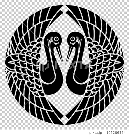 家紋（向い鶴紋/蒲生氏郷） 105206534