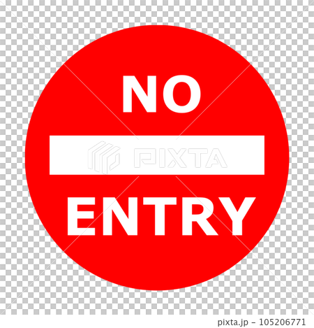 No entry sign illustration No entry sign illustration 105206771