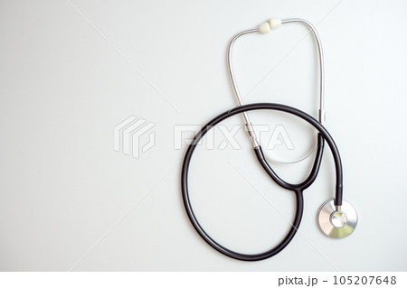 Stethoscope on white background. medical and healthcare concept. Stethoscope on white background. medical and healthcare concept. 105207648
