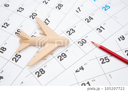 旅客機とカレンダー 105207722