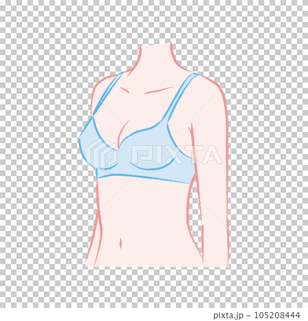 穿著胸罩的身體插圖 穿著胸罩的身體插圖 105208444