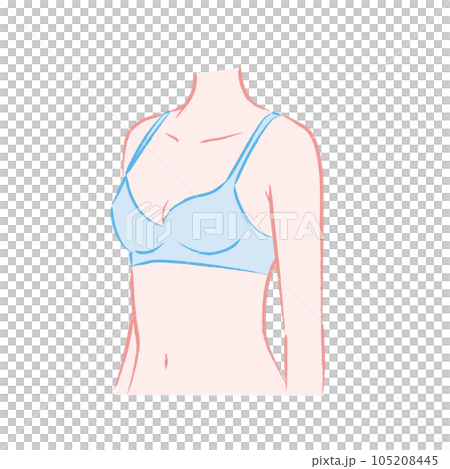 Illustration of a body with a small bust size 105208445