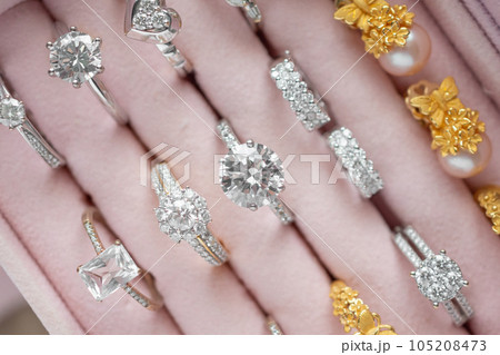 Jewelry diamond rings in box Jewelry diamond rings in box 105208473