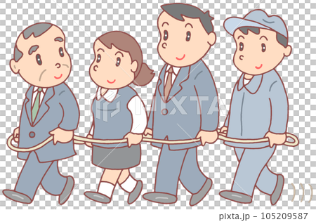 ビジネスイラスト - 働く仲間・職場の仲間 105209587