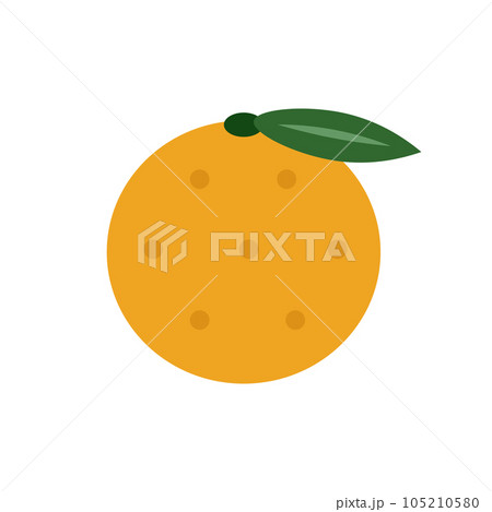 葉っぱ付きのみかんのイラスト 105210580