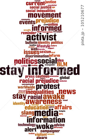Stay informed word cloud 105210677