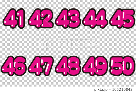 Pop number icon number set 105210842