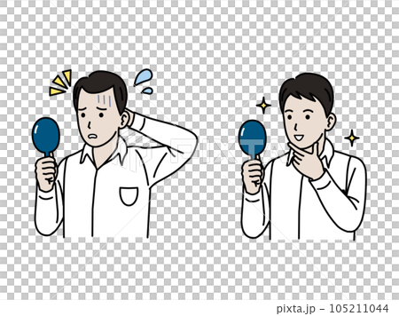 AGA, a young man who treats alopecia and grows hair 105211044