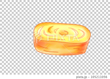 Dashi-rolled egg in a watercolor style Dashi-rolled egg in a watercolor style 105211056