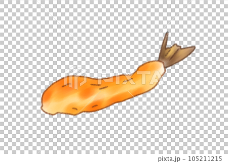 Deep-fried shrimp in watercolor style Deep-fried shrimp in watercolor style 105211215