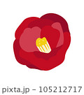 一輪の赤い椿のイラスト 105212717
