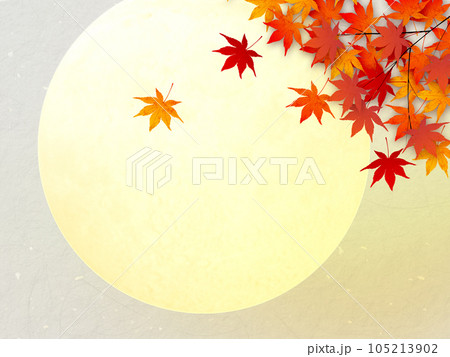 月と紅葉 105213902