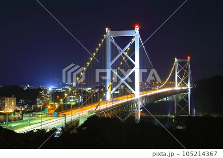 夜の関門橋 夜の関門橋 105214367
