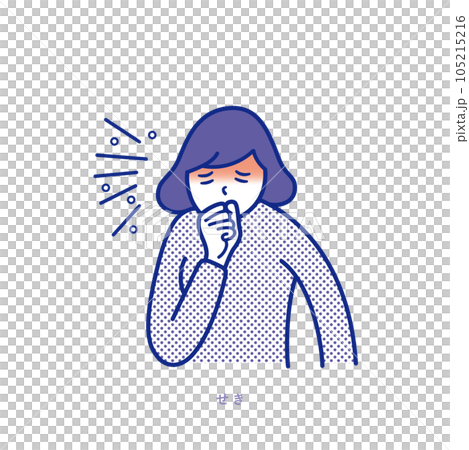 咳嗽的女人插畫素材 咳嗽的女人插畫素材 105215216