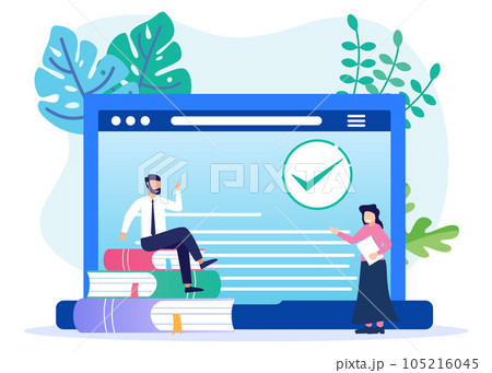 Illustration vector graphic cartoon character of Data and Document protection 105216045