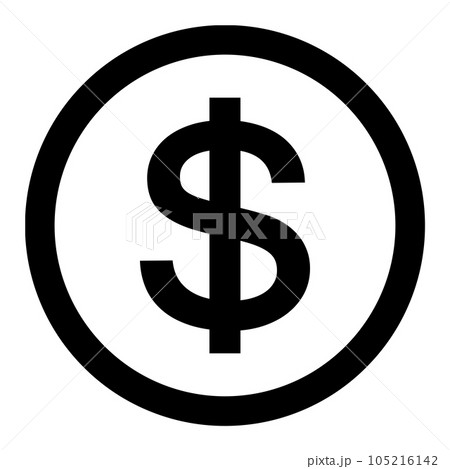 Dollar currency icon symbol 105216142