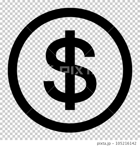 Dollar currency icon symbol 105216142