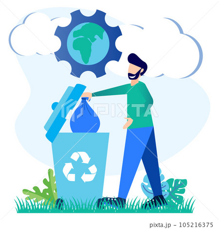 Illustration vector graphic cartoon character of Environmentally friendly technology Illustration vector graphic cartoon character of Environmentally friendly technology 105216375