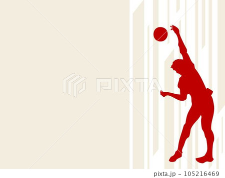 バレーボール選手イメージイラスト バレーボール選手イメージイラスト 105216469