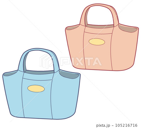 レディースバッグのイラスト【ハンドバッグ・鞄・トート・ショルダー 