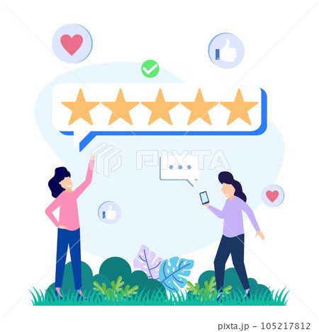 Illustration vector graphic cartoon character of feedback 105217812