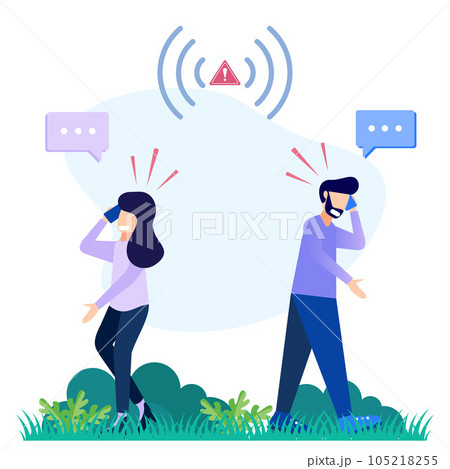 Illustration vector graphic cartoon character of not connected Illustration vector graphic cartoon character of not connected 105218255