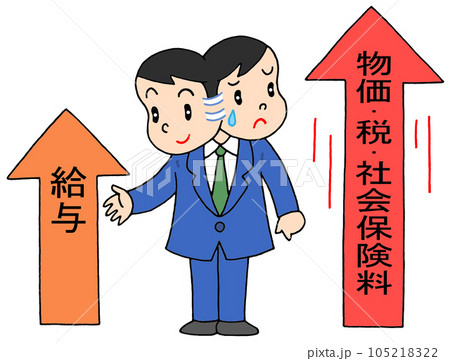 社会問題 - 物価・税・社会保険料負担増 社会問題 - 物価・税・社会保険料負担増 105218322