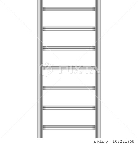 Realistic Detailed 3d Vertical Metal Ladder Section. Vector Realistic Detailed 3d Vertical Metal Ladder Section. Vector 105221559