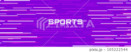 Abstract violet sports background. Modern sport banner design with horizontal purple and white lines. Abstract violet sports background. Modern sport banner design with horizontal purple and white lines. 105222544