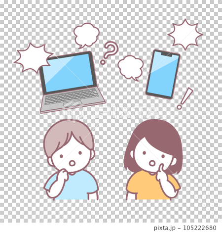 Net literacy Children's education eye catch 105222680