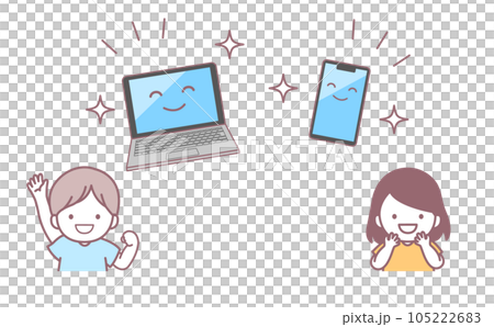 與電腦和智能手機相處融洽的孩子 105222683