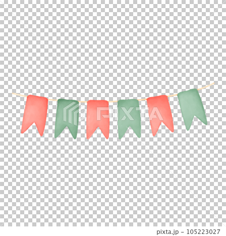 Ribbon flags watercolor Ribbon flags watercolor 105223027