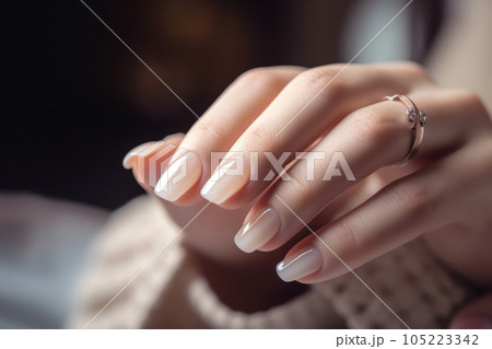 Female hands with stylish manicure 105223342