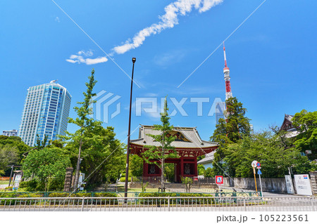 東京タワーの見える風景 芝公園 東京タワーの見える風景 芝公園 105223561