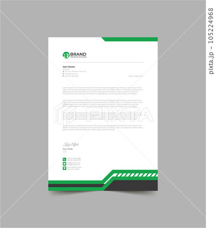 Modern Letterhead Pad Template Design Modern Letterhead Pad Template Design 105224968