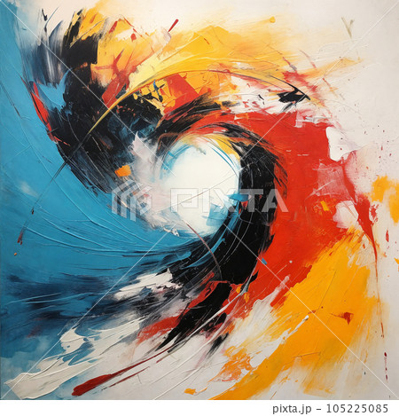 Abstract modern splash painting. AI Generative 105225085
