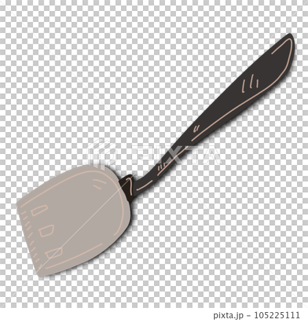 watercolor drawing of flipper used in frying isolated on white background watercolor drawing of flipper used in frying isolated on white background 105225111