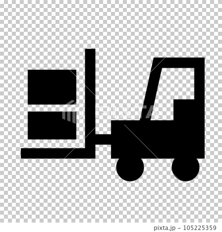 代表物流、叉車的填充風格圖標 105225359