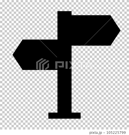 Filled style icons representing maps, signs 105225799