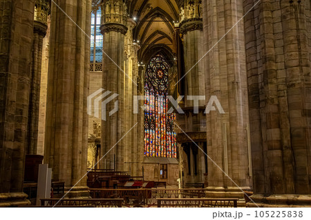 An interior of Duomo di Milano, Lombardy, Italy. 105225838