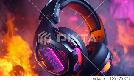 Futuristic Fashionable Headphones 105225877