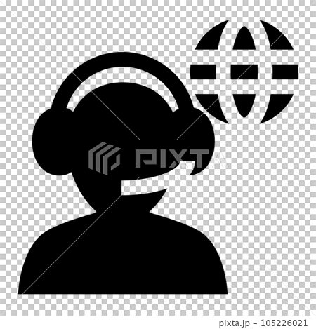 代表語言、翻譯的填充樣式圖標 105226021