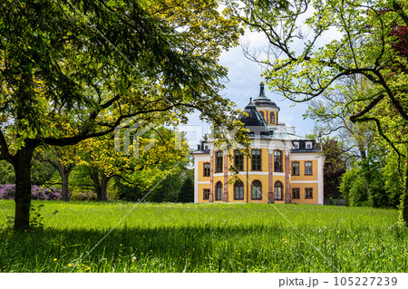 Russian garden in Castle Belvedere near Weimar Thuringia Germany. Russian garden in Castle Belvedere near Weimar Thuringia Germany. 105227239