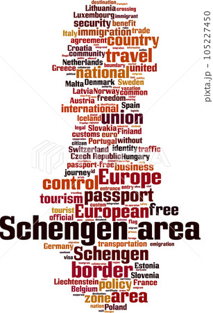 Schengen area word cloud Schengen area word cloud 105227450