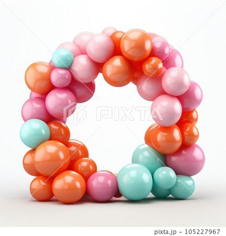 Balloon arch isolated 105227967