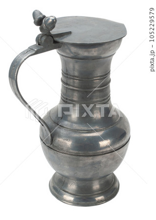 Antique pewter water jug 105229579