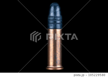.22 caliber round isolated on black. .22 caliber round isolated on black. 105229580