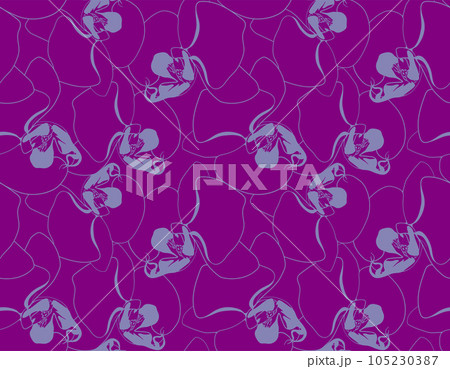 Floral pattern seamless background. Foliage and flower wallpaper design of nature. 105230387